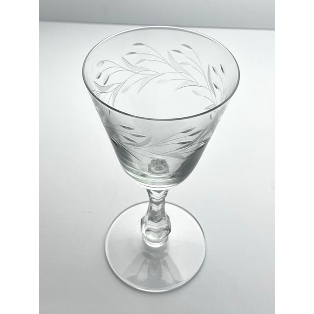 1950s 1950s Fostoria “Bridal Wreath” Water Glasses - Set of 10 For Sale - Image 5 of 6