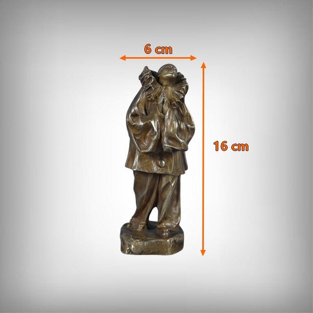 Small Bronze Pierrot Figure by L. Alliot, Early 20th Century For Sale - Image 14 of 15