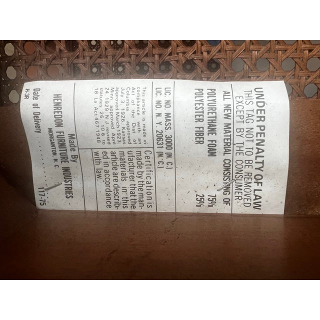 1970s Set of 6 Henredon Regency Chinoiserie Mahogany & Cane Dining Chairs - Est. 1970s For Sale - Image 5 of 12