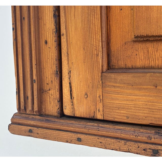 Wood Pine One Door Hanging Cupboard. For Sale - Image 7 of 14