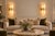 Handcrafted Brass & Natural Alabaster, Double Wall Sconces, Bathroom & Bedroom Lighting - Pair For Sale - Image 4 of 9