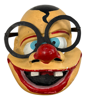 Large Vintage Carnival Clown Mask in Fiberglass, 1990s
