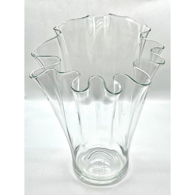 Glass Monumental Scandinavian Clear Glass Floor Vase attributed to Holmegaard, 1970s For Sale - Image 7 of 18