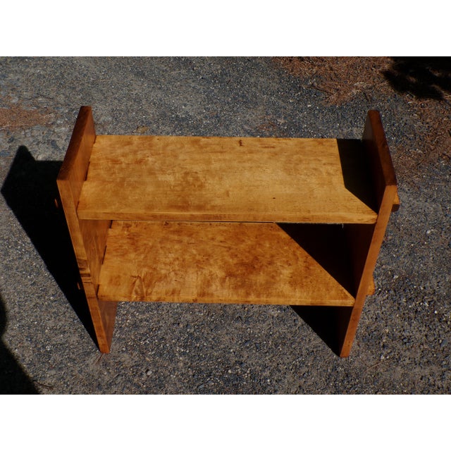 Vintage Arts & Crafts Style Low Bookcase Shoe Rack Open Shelf For Sale In Boston - Image 6 of 16