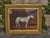 Wood Antique English Oil Painting of a White Horse in Giltwood Frame, circa 1884 For Sale - Image 7 of 12