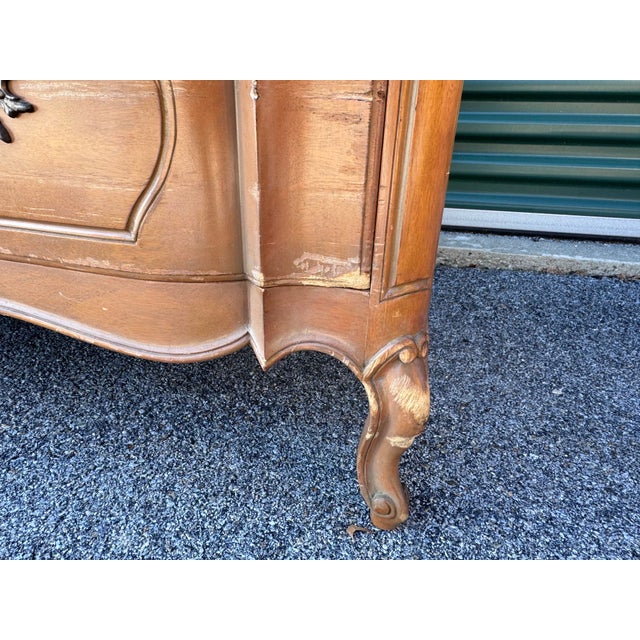 Wood Vintage 1940s Joseph Gerte Boston Custom Mahogany 9-Drawer Dresser & Mirror Set For Sale - Image 7 of 12