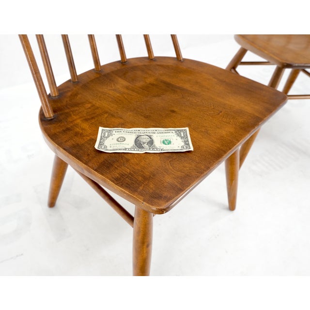 Pair of Mid-Century Modern Solid Maple Conant Ball Russel Right Sid Chairs Mint! For Sale - Image 13 of 16