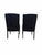 Wood Vintage Wingback Style Wood Black Lacquer Frame Armchairs Newly Reupholstered - Pair For Sale - Image 7 of 12