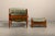 1960s Set of Oak and Leather Lounge Chair in the style of Sergio Rodrigues and Jean Gillon, 1960s For Sale - Image 5 of 18