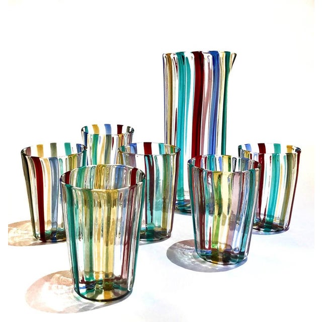 Glasses in the style of Gio Ponti, 2004, Set of 7 For Sale - Image 14 of 18