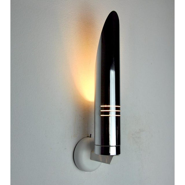 Space Age Tubular Wall Lamp in Chromed Metal, Italy, 1970s For Sale - Image 6 of 8