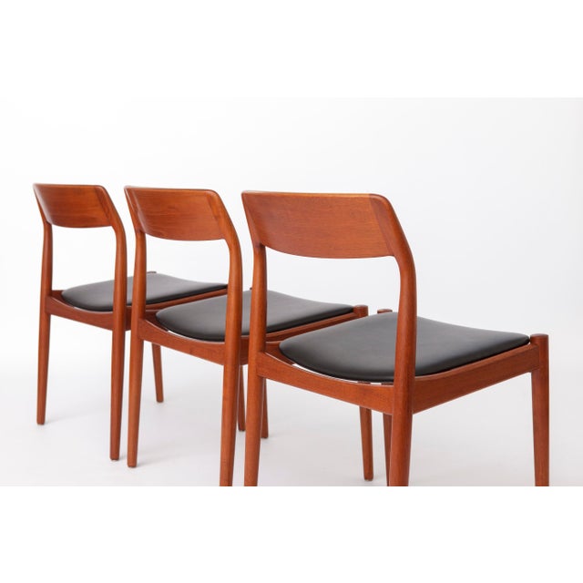 Mid-Century Modern Danish Teak Dining Chairs by Scantic Møbelværk, 1960s, Set of 4 For Sale - Image 4 of 11