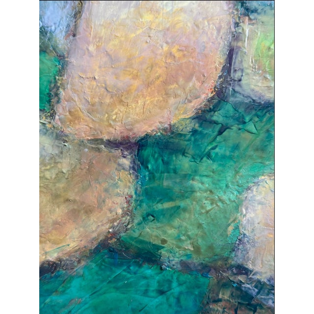 "Is It Even Real" Original Mixed-Media Abstract on Panel by Zac Woodiel For Sale In Little Rock - Image 6 of 11