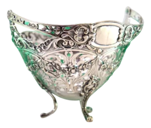 Silver Candy Box with Floral Cut-Out Motifs