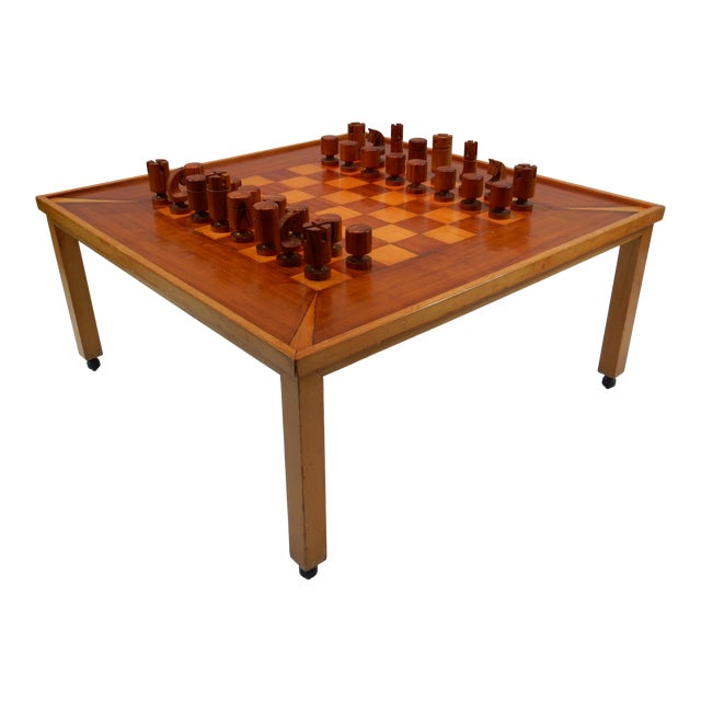 Vintage Mid-Century Modern Chess / Game Table by Lane ...