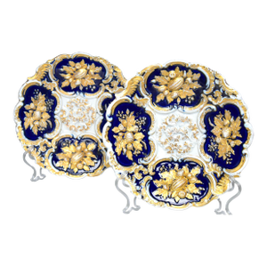 19th Century Rococo Revival Meissen Cabinet Plates - A Pair