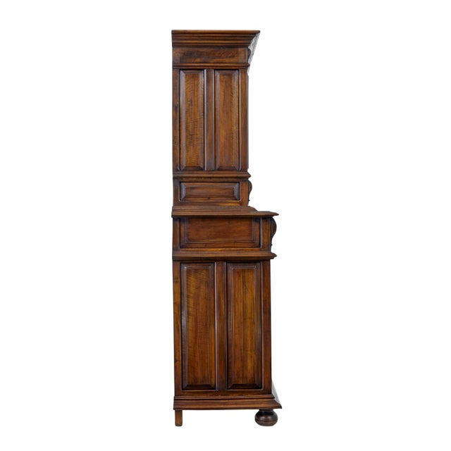 Mid 19th Century Carved Walnut Italian Cabinet, 1850s For Sale - Image 9 of 12