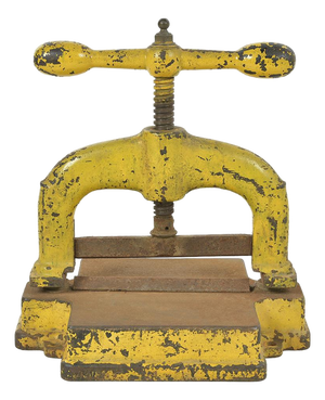 Yellow Cast Iron Press