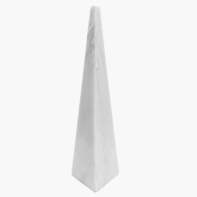 Contemporary White Marble Obelisks - a Pair For Sale In San Diego - Image 6 of 9