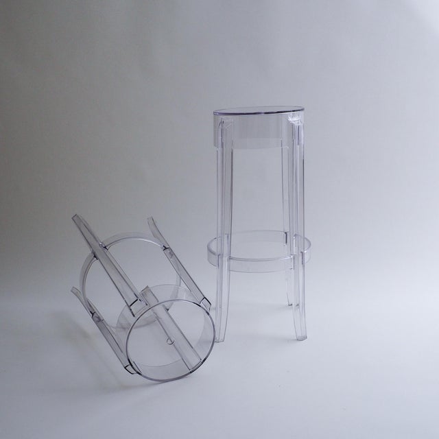 Large Stools by Philippe Starck for Kartell, 1990s, Set of 6 For Sale - Image 3 of 6