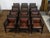 Set of 12 Moroccan Ebonized Carved Wood Armchairs with Leather Seats, circa 1900 For Sale In Atlanta - Image 6 of 12