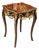 Louis XV Inspired Side Table With Fine Marquetry & Gold Leaf Accents For Sale