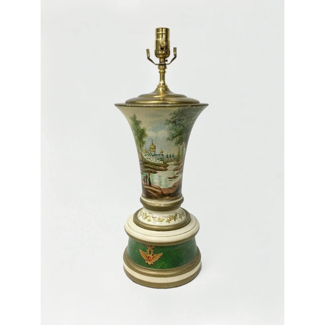 Green Early 20th Century Vintage Vase Lamp For Sale - Image 8 of 8