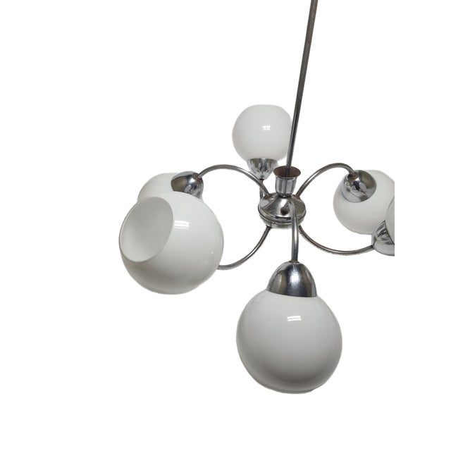Art Deco Style Chandelier, Poland, 1960s For Sale - Image 6 of 13