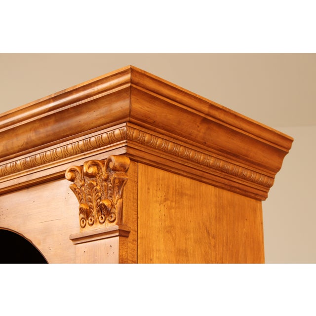 Brown Ethan Allen Legacy Collection Open Bookcase Cabinet For Sale - Image 8 of 15