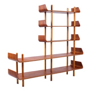 Teak Wall Unit by Willem Lutjens for Gouda Den Boer, 1950s For Sale