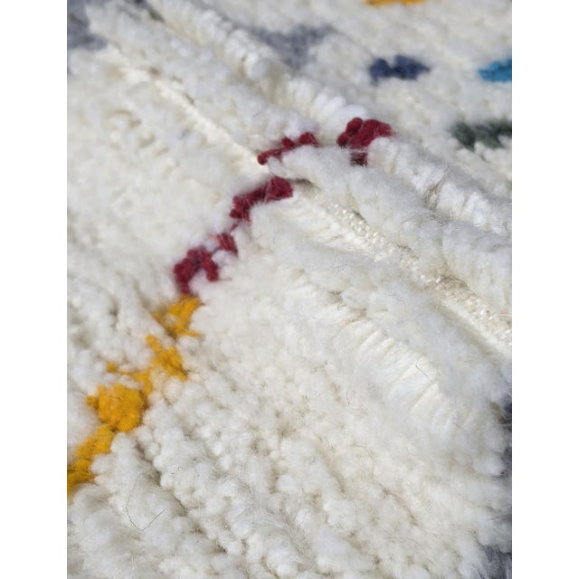 Abstract Moroccan Artisan Azilal Rug - 7.2 X 6.2 Ft For Sale - Image 3 of 8