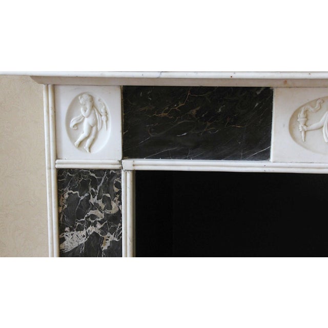 Early 20th Century Waldorf Astoria English Regency Marble Mantel With Cherub Figures For Sale - Image 5 of 13