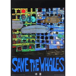 Friedensreich Hundertwasser - Save the Whales Offset Print With Foil Embossing For Sale