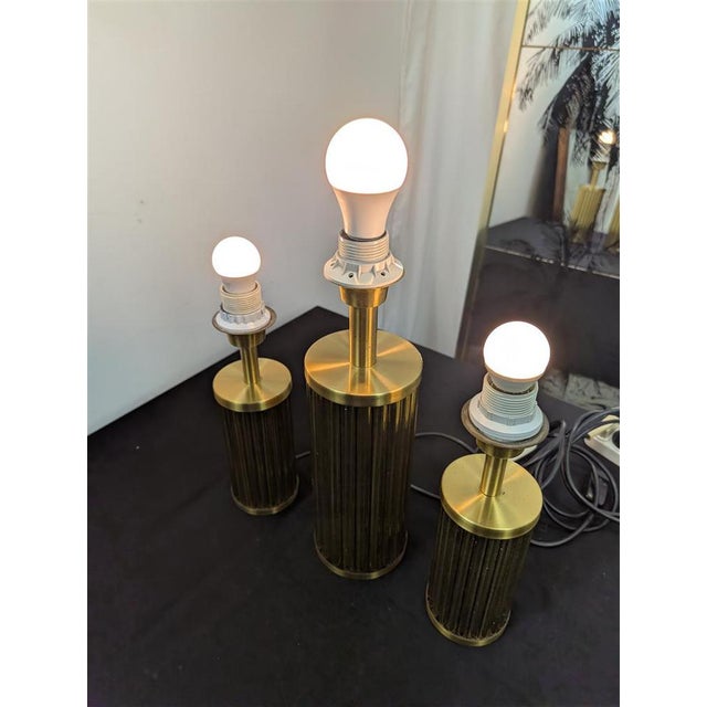 Brass Table Lamps, 1970s, Set of 3 For Sale - Image 9 of 10