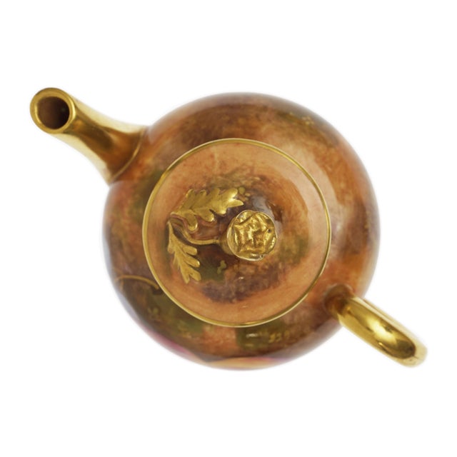 1950s 1950s Royal Worcester Orchard Miniature Tea Set – Peach, Blackberry & Grape – Signed For Sale - Image 5 of 18