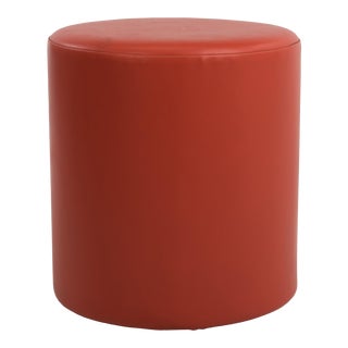 1970s Space Age Round Vinyl Seat Stool Ottoman For Sale