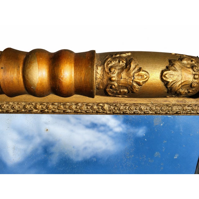 19th Century American Empire Giltwood Split Baluster Wall Mirror For Sale - Image 12 of 17