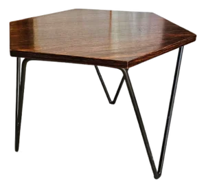 Vintage Italian Coffee Table in Wood and Metal by Gio Ponti, 1950s