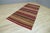 1970s Rustic Burgundy Striped Large Kilim Rug For Sale - Image 9 of 13