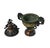 Chinese Metal Blue Yellow Enamel Cloisonne Ding Shape Incense Burner Figure For Sale In San Francisco - Image 6 of 13