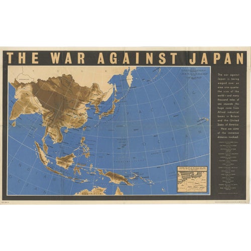 Vintage The War Against Japan Poster, 1944 For Sale