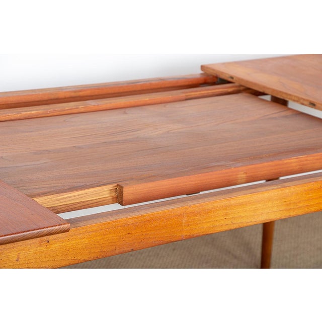 Large Model 542 Extendable Table in Teak by Inger Klingenberg for France & Son, 1960s For Sale - Image 9 of 18