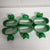 Paper Vintage Lacquered Hand-Painted Papier Mâche Lime Napkin Rings, Set of 6 For Sale - Image 7 of 14