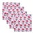 Textile 4 Pink and Green Floral Block Print Table Napkins - India Set of Four For Sale - Image 7 of 7