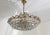 Large Brutalist Crystal & Gilded Brass Chandelier from Palwa For Sale - Image 12 of 12