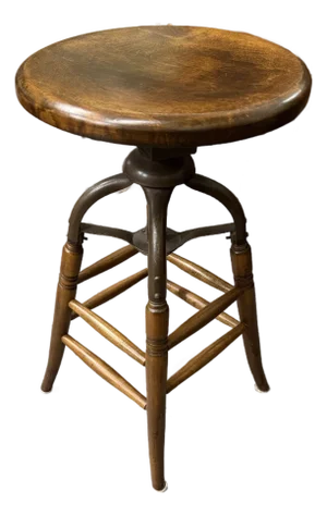 Antique S. Bent & Bros. Industrial Swivel Stool