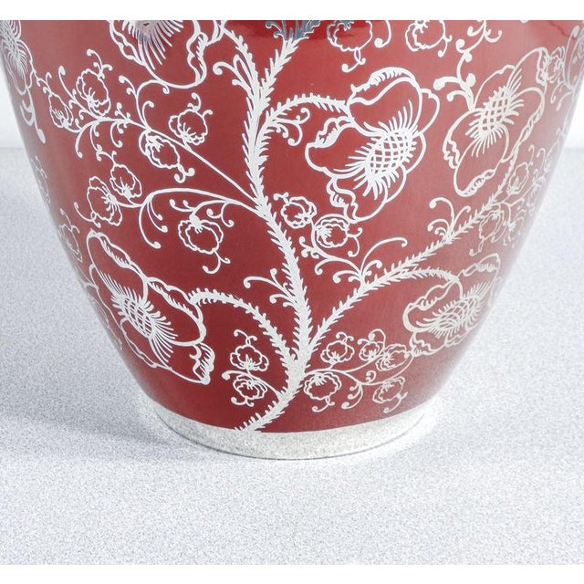 Ceramic and Silver Vase by Gio Ponti for Richard Ginori For Sale - Image 10 of 18