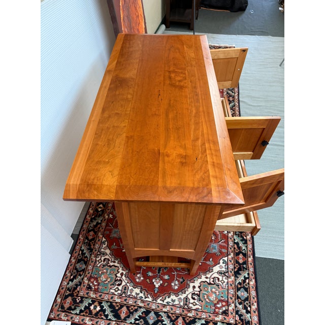 Wood Simply Amish Aspen Open Sideboard For Sale - Image 7 of 12