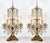 Metal X-Large Pair of Antique French Louis XVI Style Crystal Cut & Gilt Metal Girandoles/Candelabras, Baccarat Style, Table Lamps For Sale - Image 7 of 11