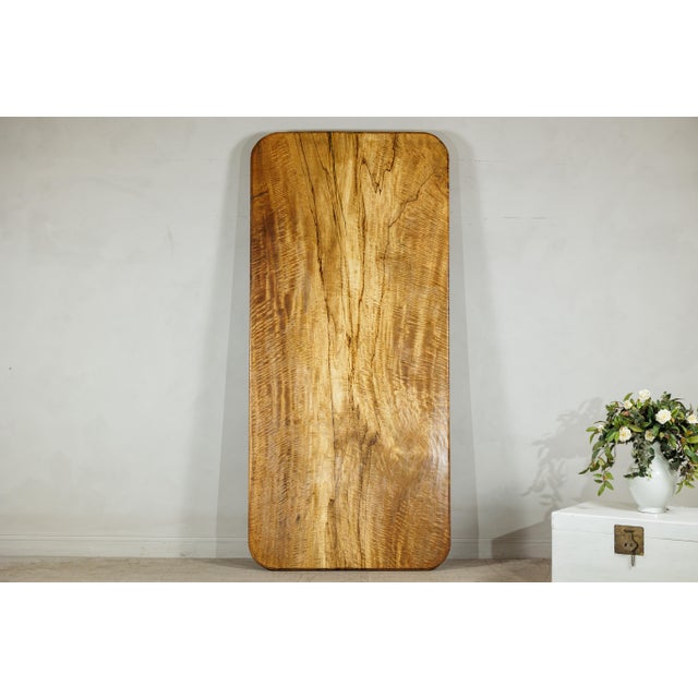 Late 20th Century Large Custom Mango Wood Table Top with Striking Grain Pattern For Sale - Image 17 of 18